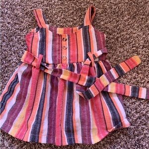 Striped baby dress mama and me